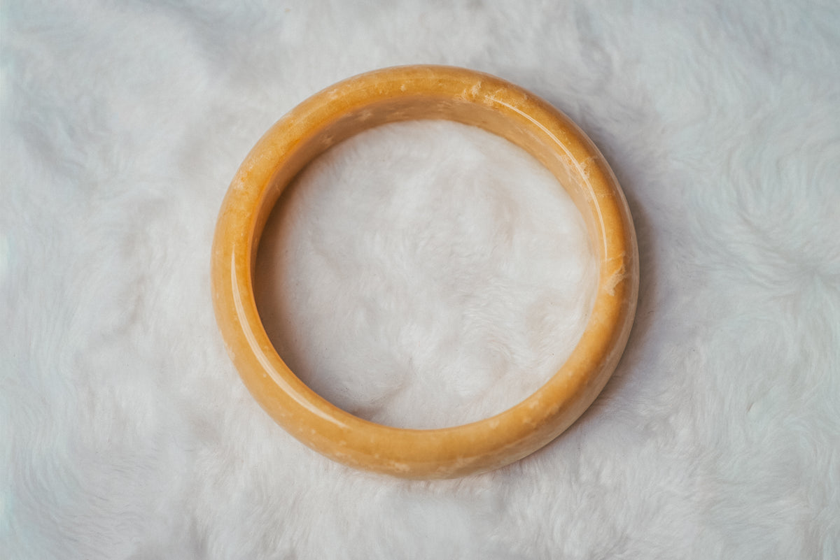 Orange Xiuyan Jade Bangle