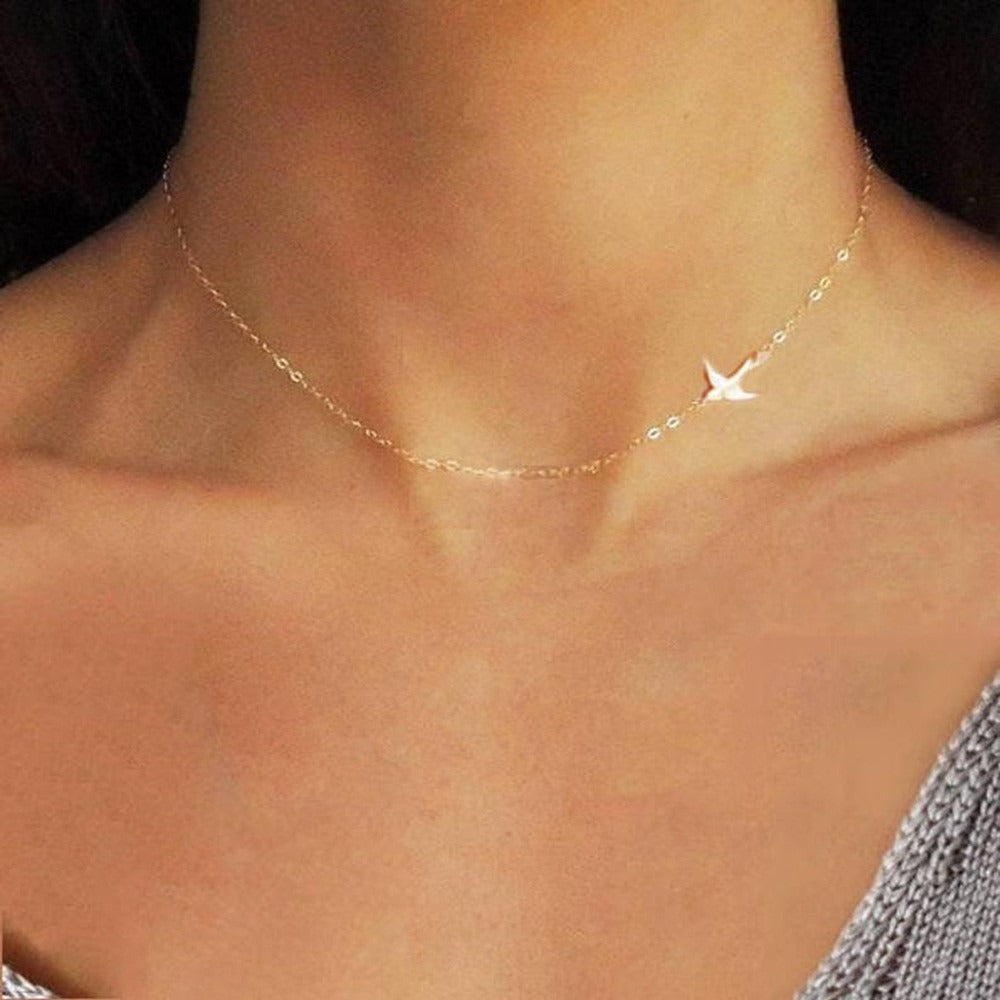 Choker gold type1-two doves
