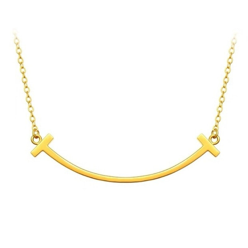 smile Face necklace gold