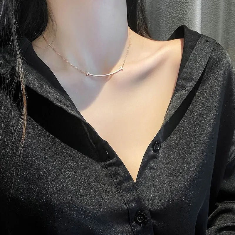 smile Face necklace gold