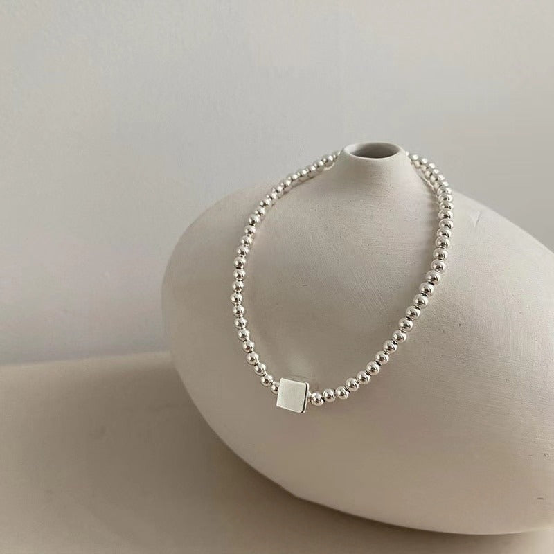 Women silver heart and bear bracelet