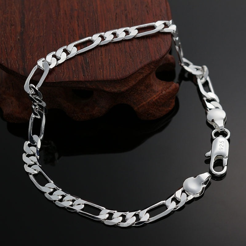 Mens and women figaro 4mm bracelet