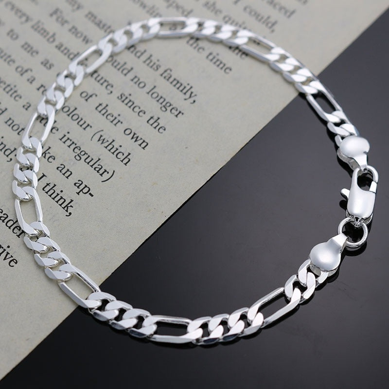 Mens and women figaro 4mm bracelet