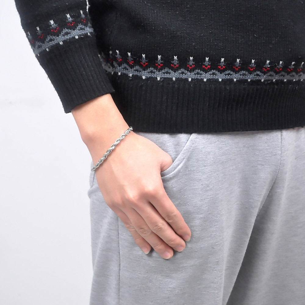Mens and women twist rope