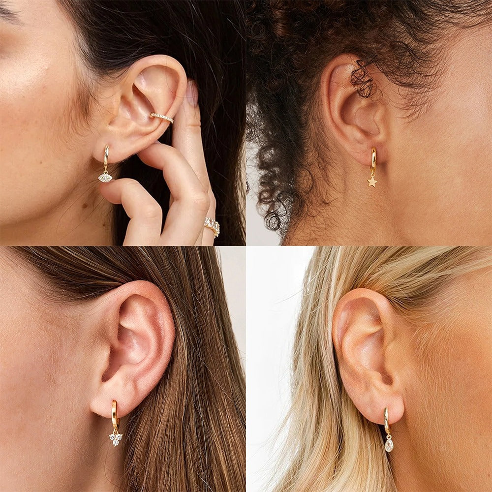 Women hoop earrings
