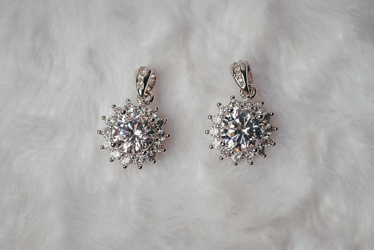 Sunburst Starburst Halo Charm Pendants (Set of 2)