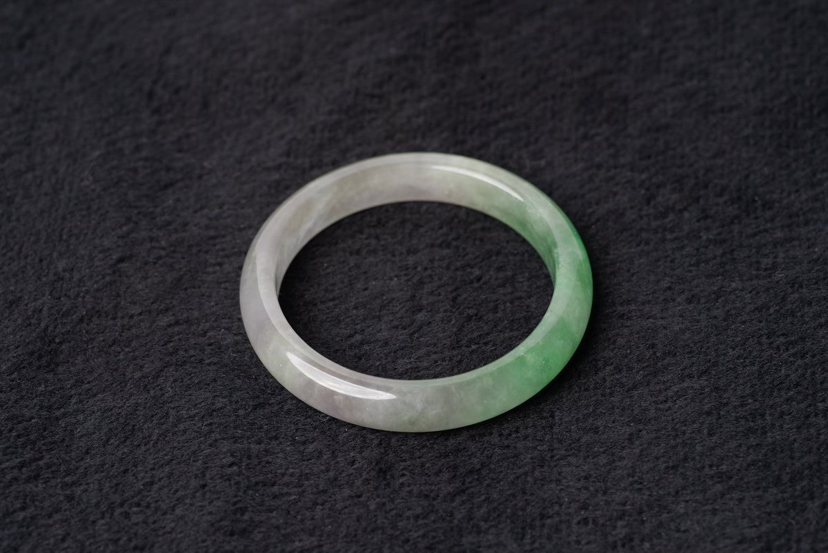 Grey and Green Two-Toned Bangle