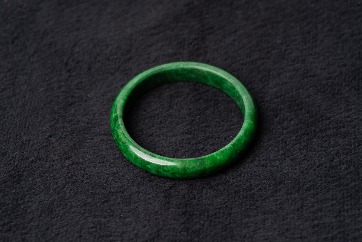 Forest Green Jade Bangle