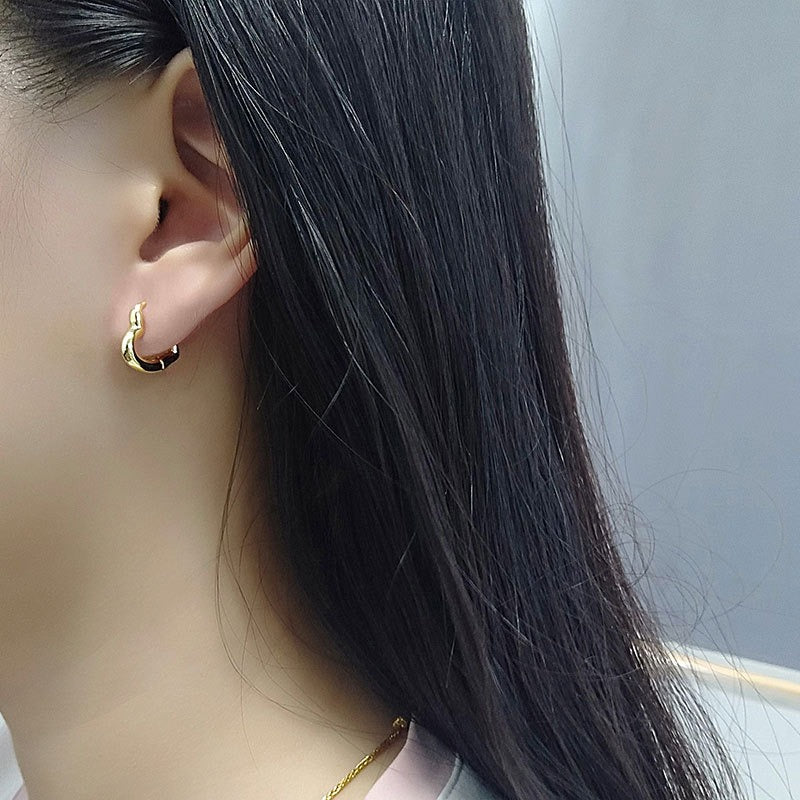 Women silver gold heart shape heart