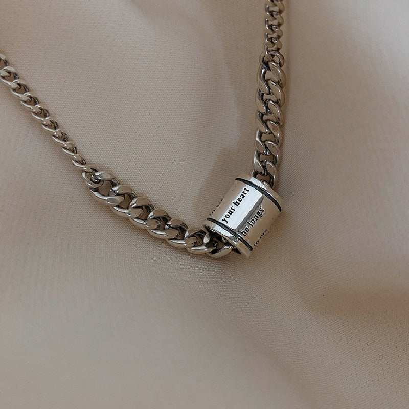 Women silver necklace