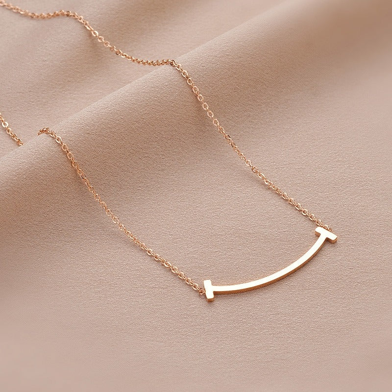 smile Face necklace gold