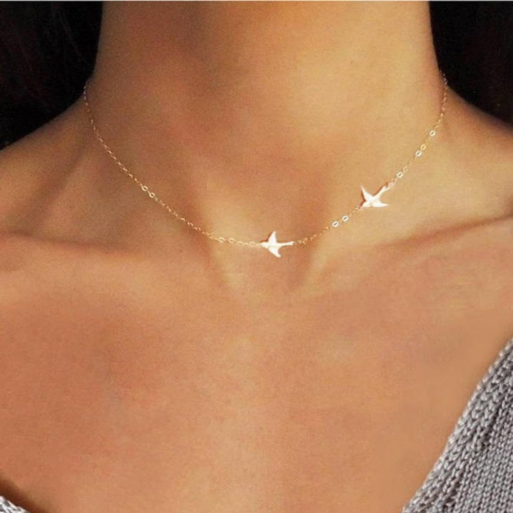 Choker gold type1-two doves